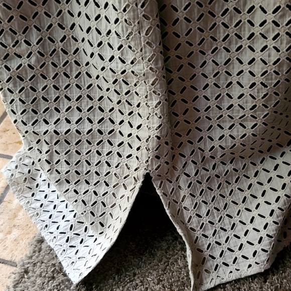 Calvin Klein black * Tan beautiful eyelet dress sz10p - Picture 4 of 9